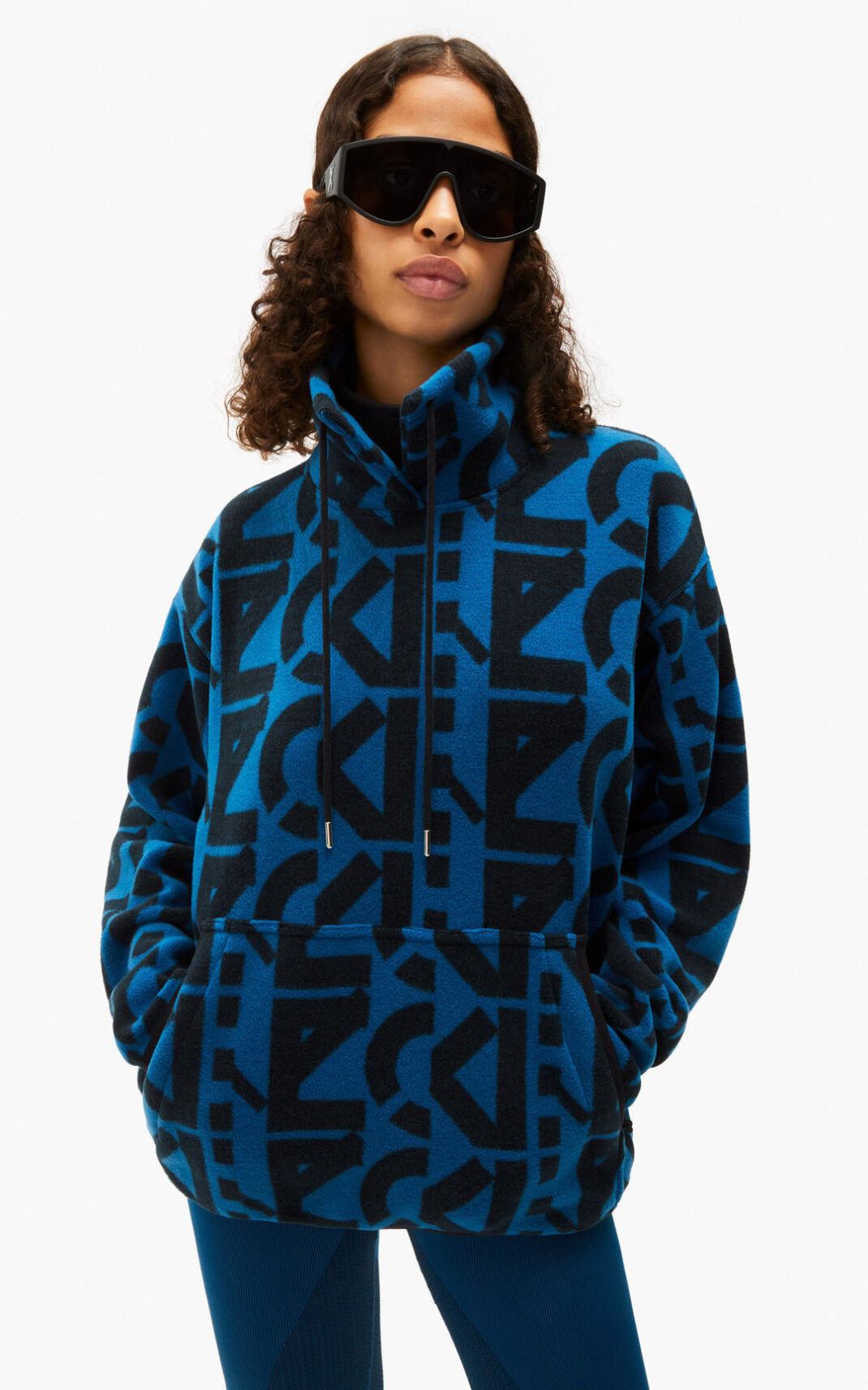 Sudadera Kenzo Sport monogram fleece Mujer Azules Oscuro SIH840362